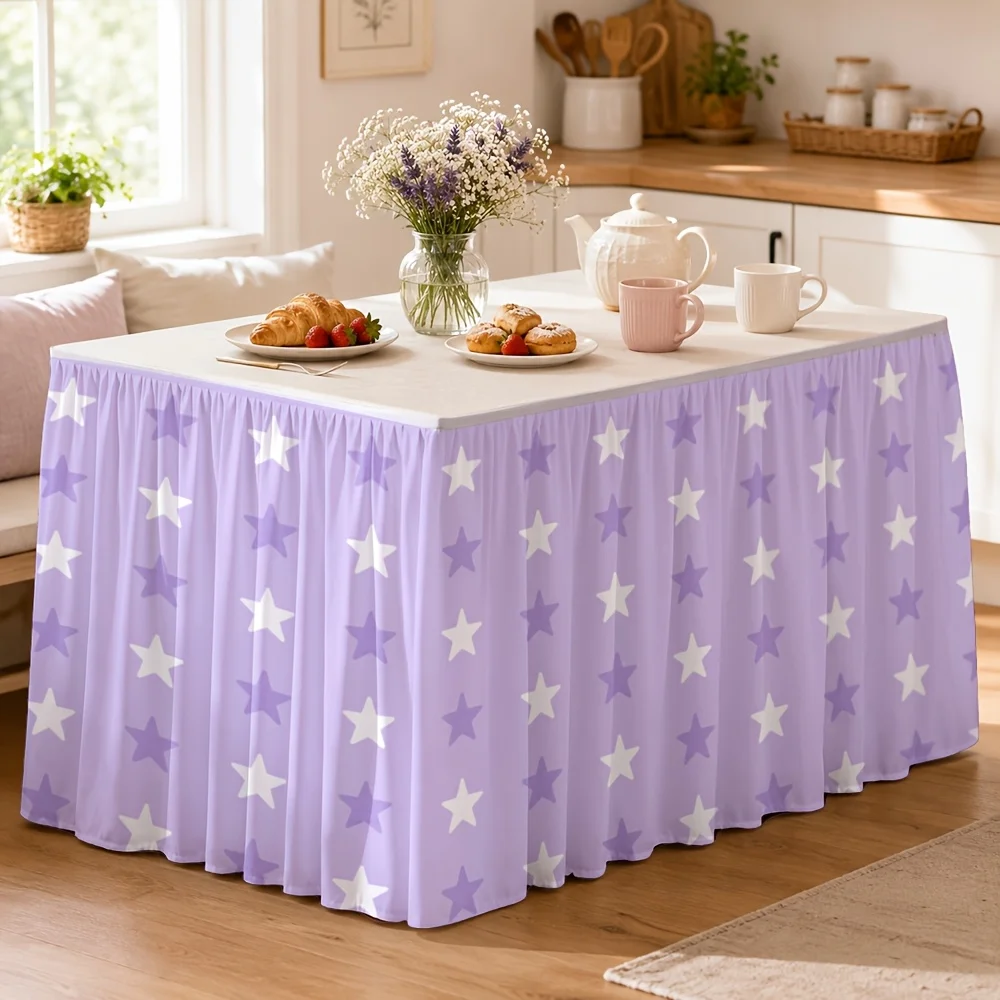 Lavender purple and white star pattern - suitable for wedding banquets and other catering events for decoration