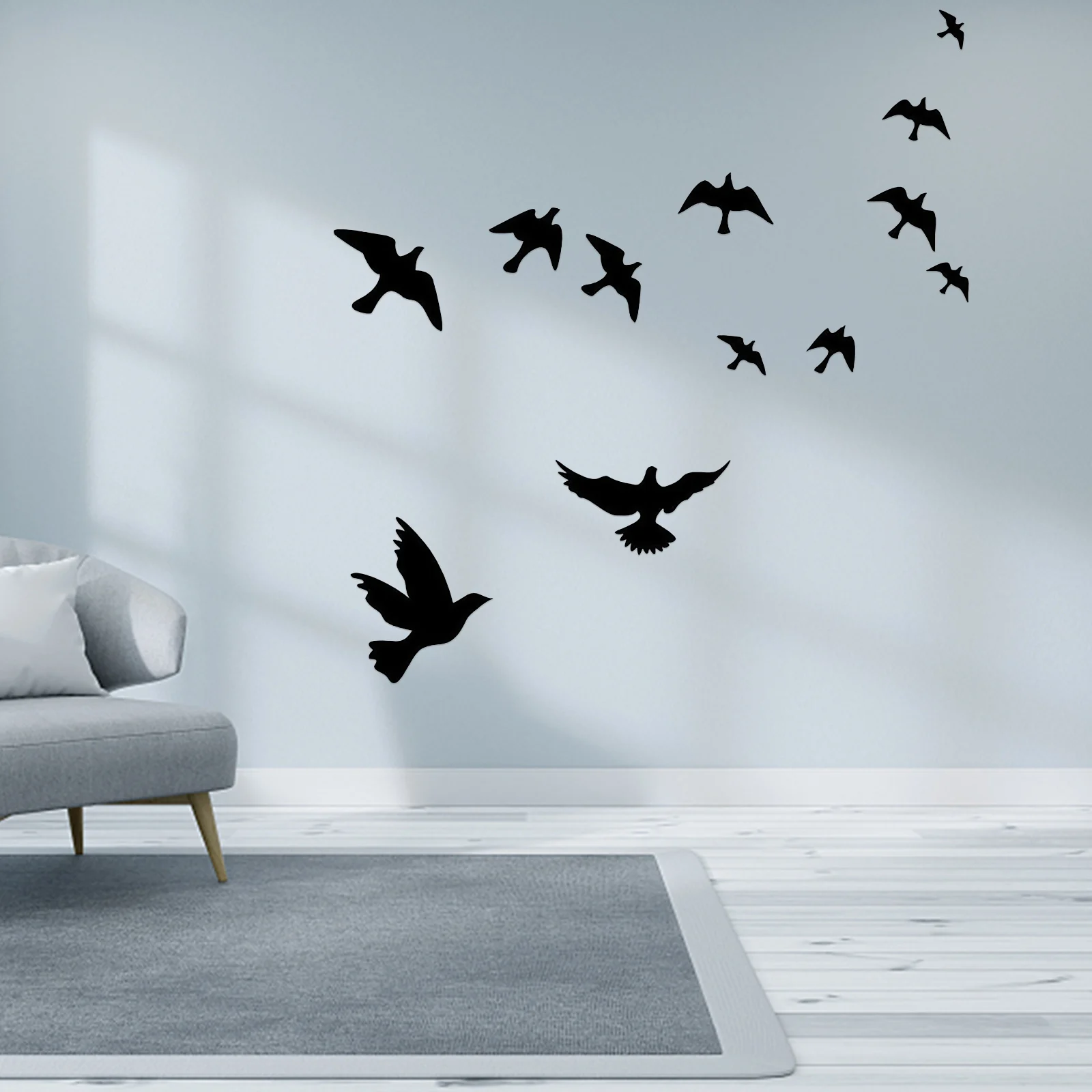 Window Alert Bird Stickers Set Prevent Bird Strikes Doors Windows Glass Decor Peace Flying Pigeon Decorative Wallpaper