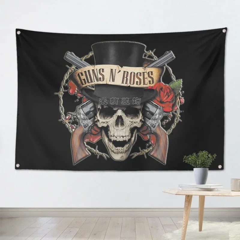 GUNS N ROSES Big size rock band Sign retro poster 56X36 inches HD Banners Flags cloth art Living room studio decor