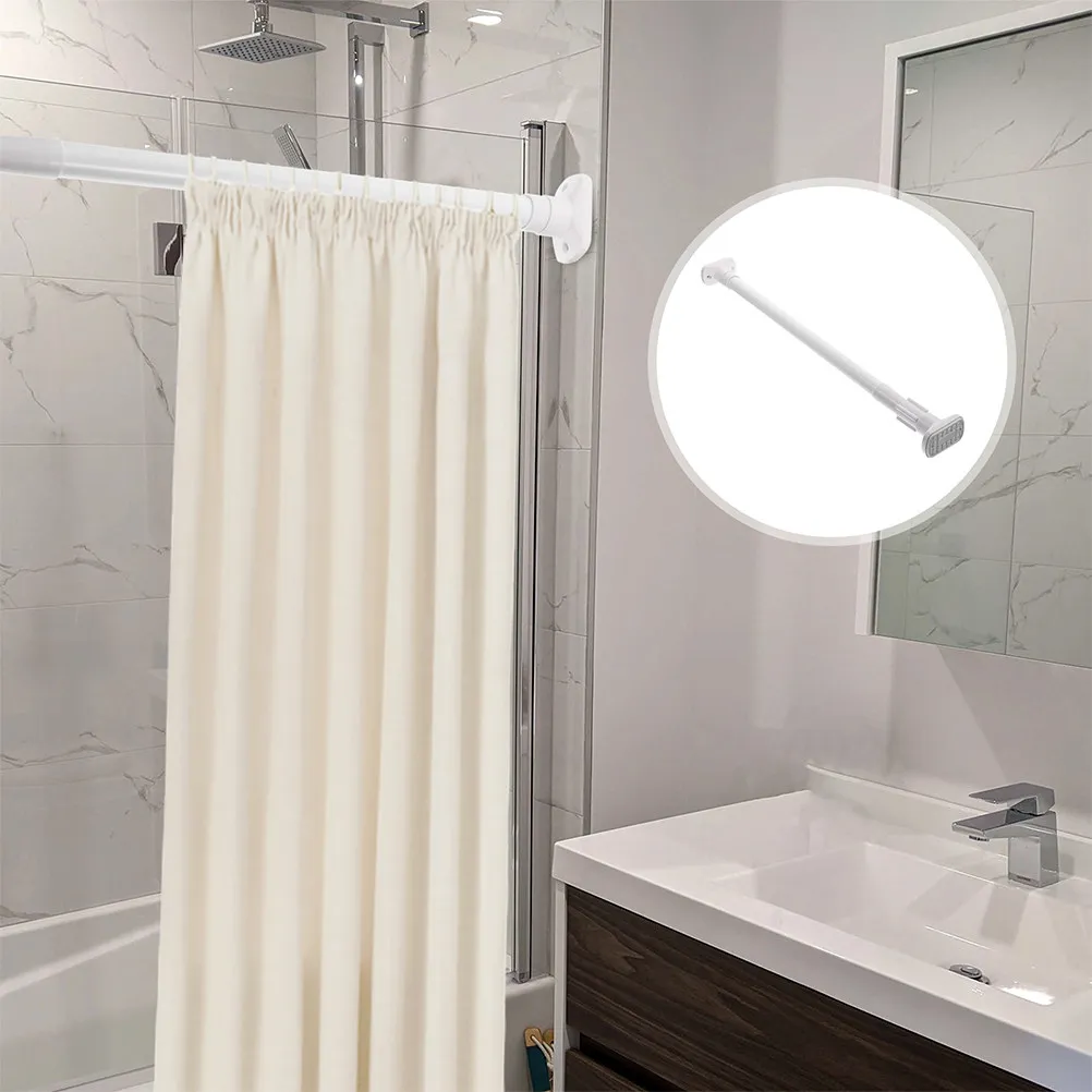 

2 шт. телескопических регулируемых штанг для душевых занавесок и сушки белья, сверхпрочные, без сверления, из нержавеющей стали