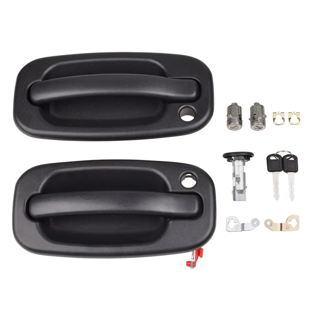 

15298924 Car Exterior Front Door Handle With Door Lock Cylinder W/Key For Chevy For Silverado 1500 2500 3500 1999-2006 For GMC