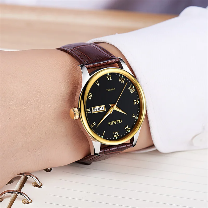 Watches Men Luxury Brand Quartz Watch Fashion Leather Strap Watch Reloj Hombre Sport Clock Male Hour Relogio Masculino 2024