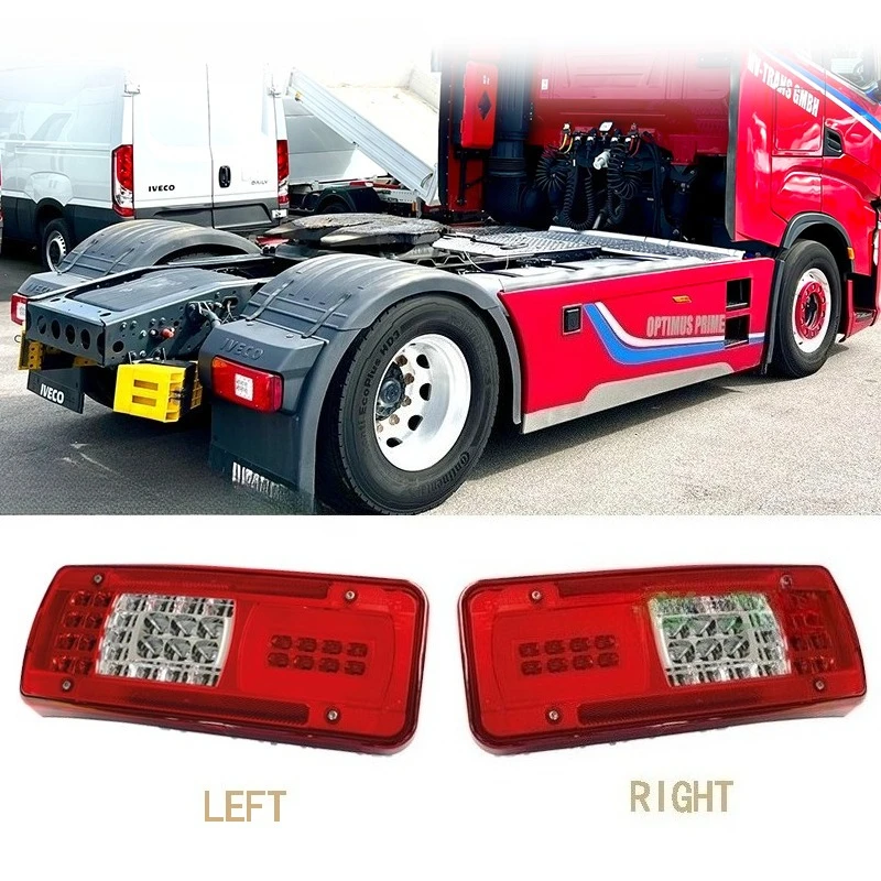 1 peça 24v led luz traseira traseira acessórios de campainha para iveco stris trakker 2016 + lâmpada traseira de caminhão 5802000767 5802240296 e aprende