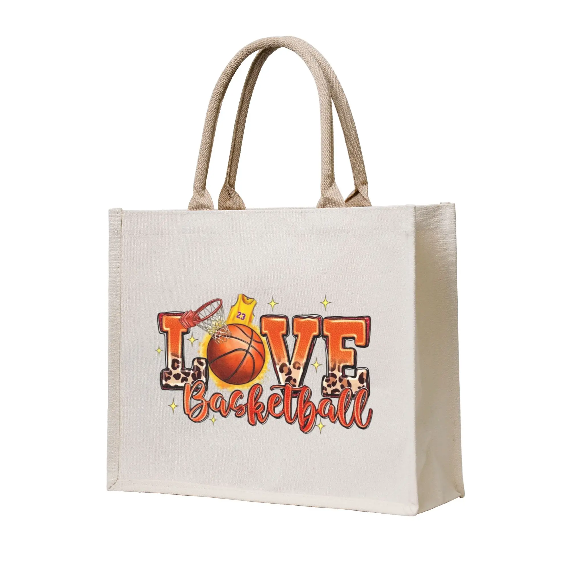 

Сумка-шоппер с принтом Kawaii 23 Love Basketball, портативная сумка через плечо для любителей спорта