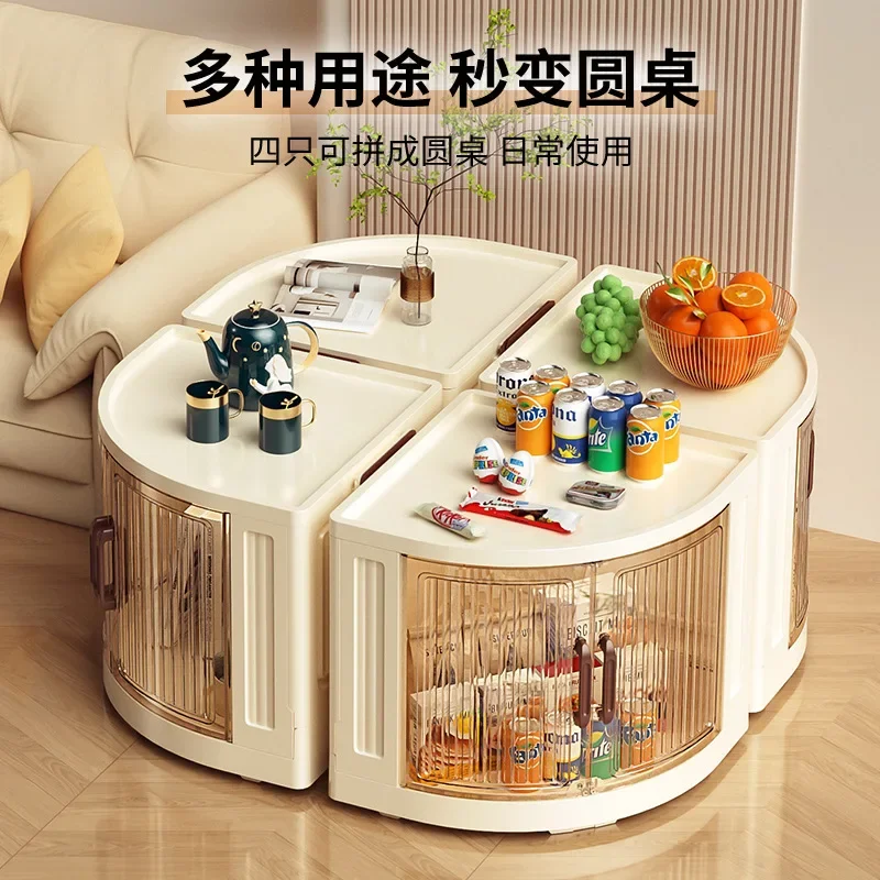 DSA Foldable Mobile Triangle Storage Cabinet Plastic Vertical Pattern Panel Storage Cabinet Shelf Storage Cabinet