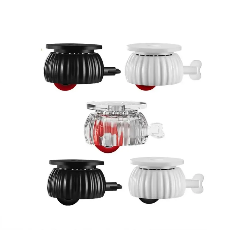 4 Pack Silent Swivel Casters, ABS Double Wheels for Furniture, Heavy Duty Load Reducing Universal Caster for Shelves and Luggage