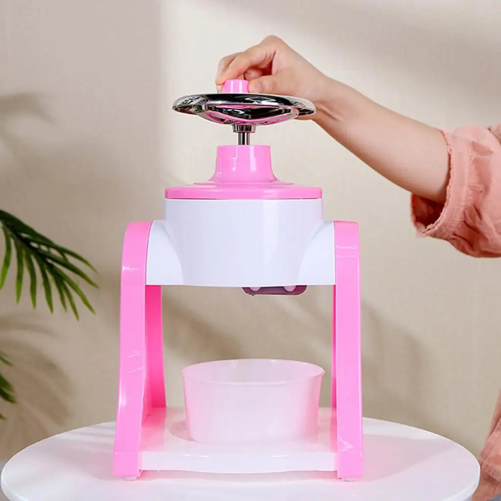 Portable Manual Ice Shaver Snow Cone Machine Quick Ice Crushing Device for Drinks Desserts and Party Entertaining