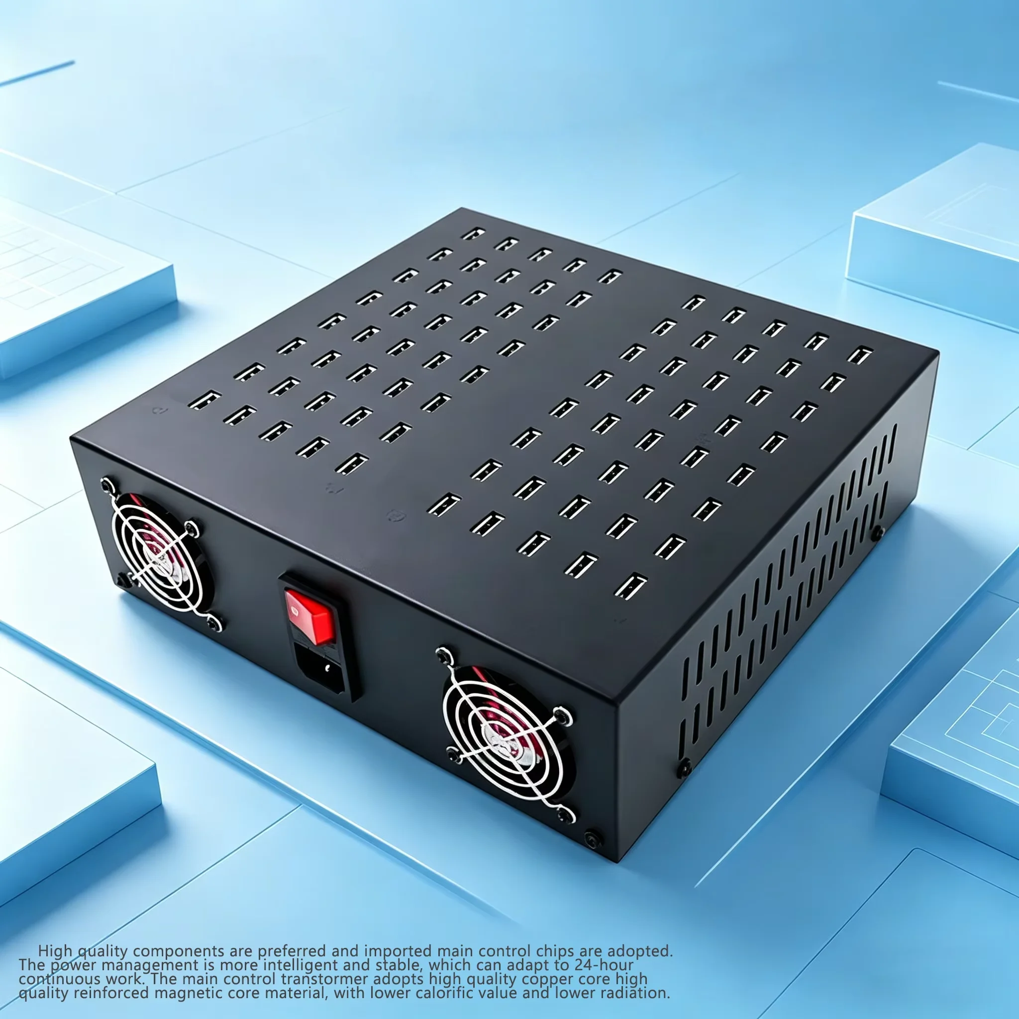 800W Universal  80 Ports USB Charger Station for iPhone Xiaomi Multi Device Mobile Repair Shop 충전기