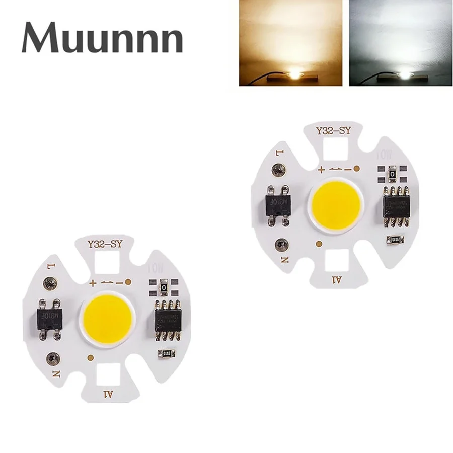 Chip de lámpara LED Y32 COB, matriz AC 220V, 3W, 5W, 7W, 9W, 12W, para reflector, No necesita unidad de proyector, cuentas de bombilla