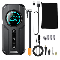 Car Bike Tires Air Pump 12V 100W Electric Air Pump Inflator LCD Display Rechargeable Air Pump Digital Cordless Car Tyre Inflator