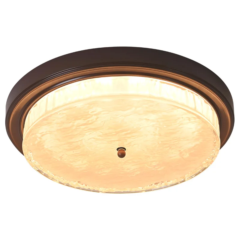 

French medieval bedroom ceiling light wabi sandy wind water pattern glass study restaurant retro high-end lamps