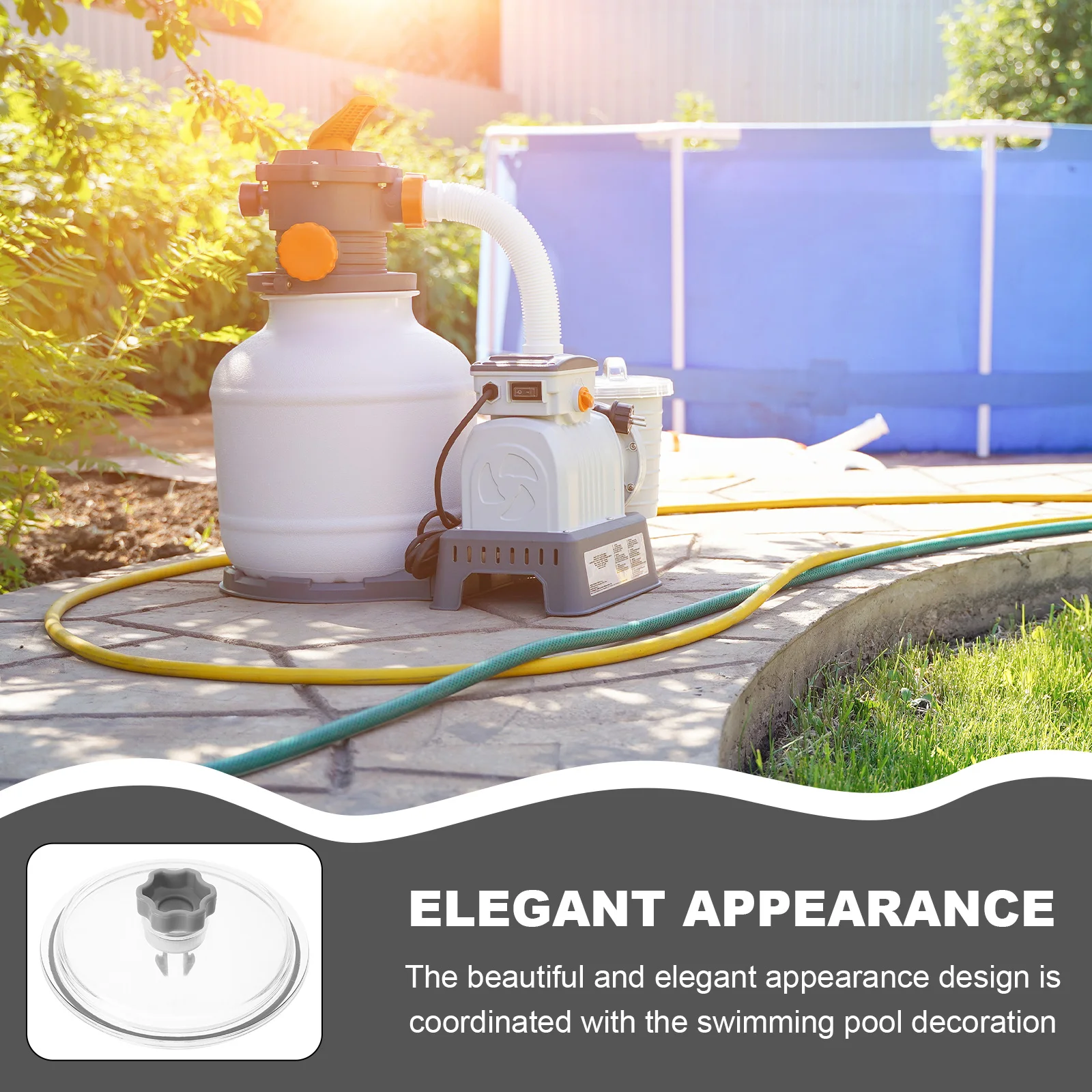 

1 set Pump Cover Parts Swimming Pool Filter Cap Replacement Plastic Covers Fittings Spa Sand Filter Pump Combination Durability