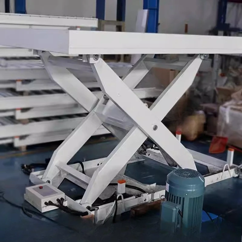 Lifting platform dynamic loading and unloading electro-hydraulic lift fixed scissor type