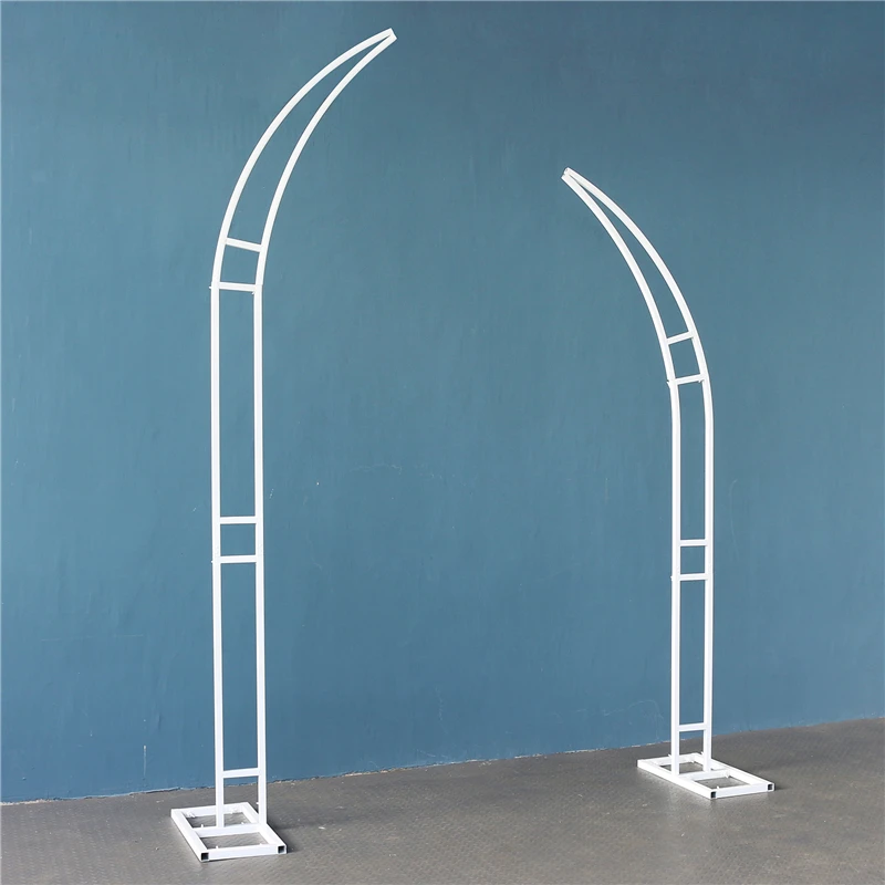 

2PCS Outdoor Lawn Wedding Home Door Welcome Iron Frame Flower Column Stand Pillar Arch Baby Baptism Balloon Props Display Shelf