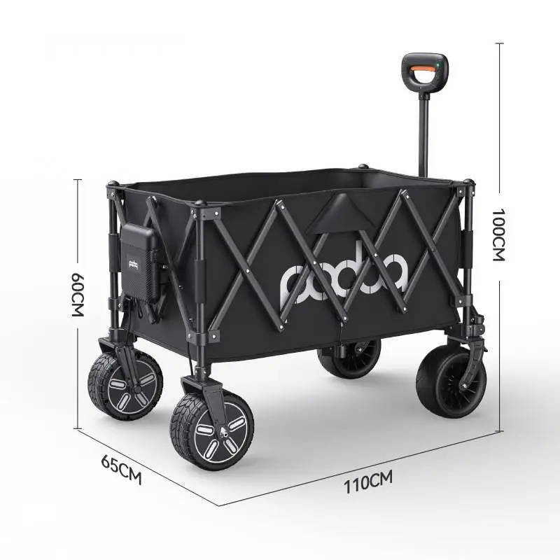 في الهواء الطلق حديقة متعددة الوظائف عربة تخييم قابلة للطي المحمولة عربة الشاطئ عربة كهربائية قابلة للشحن عربة الشاطئ