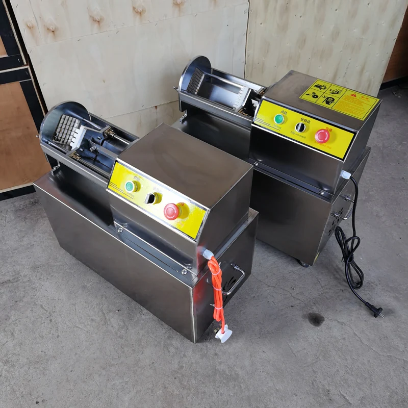 เครื่องตัดมันฝรั่งมะเขือยาวไฟฟ้า ขายร้อนมันฝรั่งทอดเครื่องตัดแถบผัก