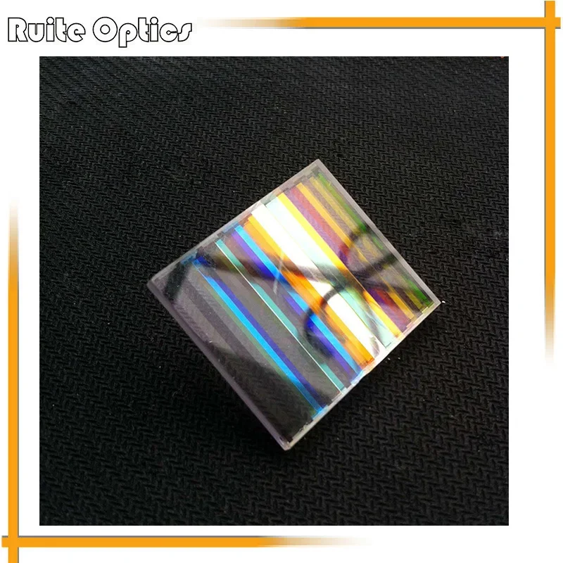 10PCS 33x29x2mm Defective Rectangle Optical Glass Dichroic Color Prism Sale Decoration Color Light Research