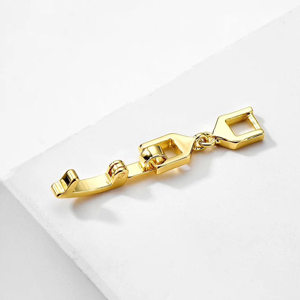 ZAKOL Three Colors Necklace Bracelet Extenders Simple Extension Fold Over Clasp for Jewelry Making Wholesale