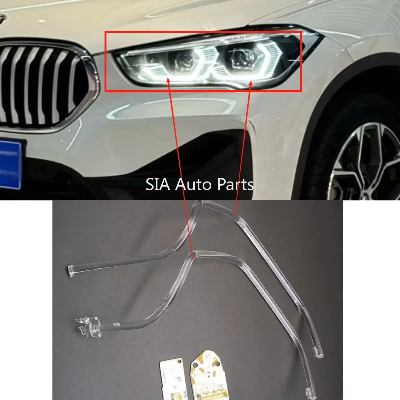 

For BMW X1 F49 2020-2023 Ballast Chip White Light Car DRL CHIP Conduit Strip Angel Eye European Daytime Running Light Repair Kit