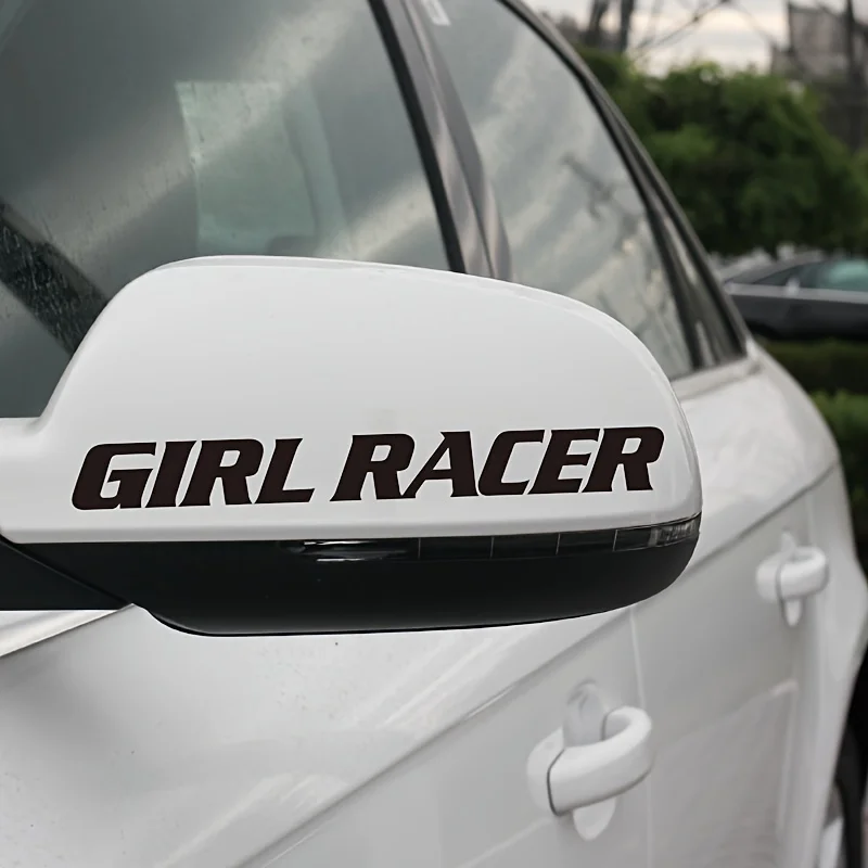 1PC GIRL RACER Motorcycle Stickers Car Window Bumper Decoration Motorbike Front Cowl Fuel Tank Side Fairings Helmet Vinyl Decals
