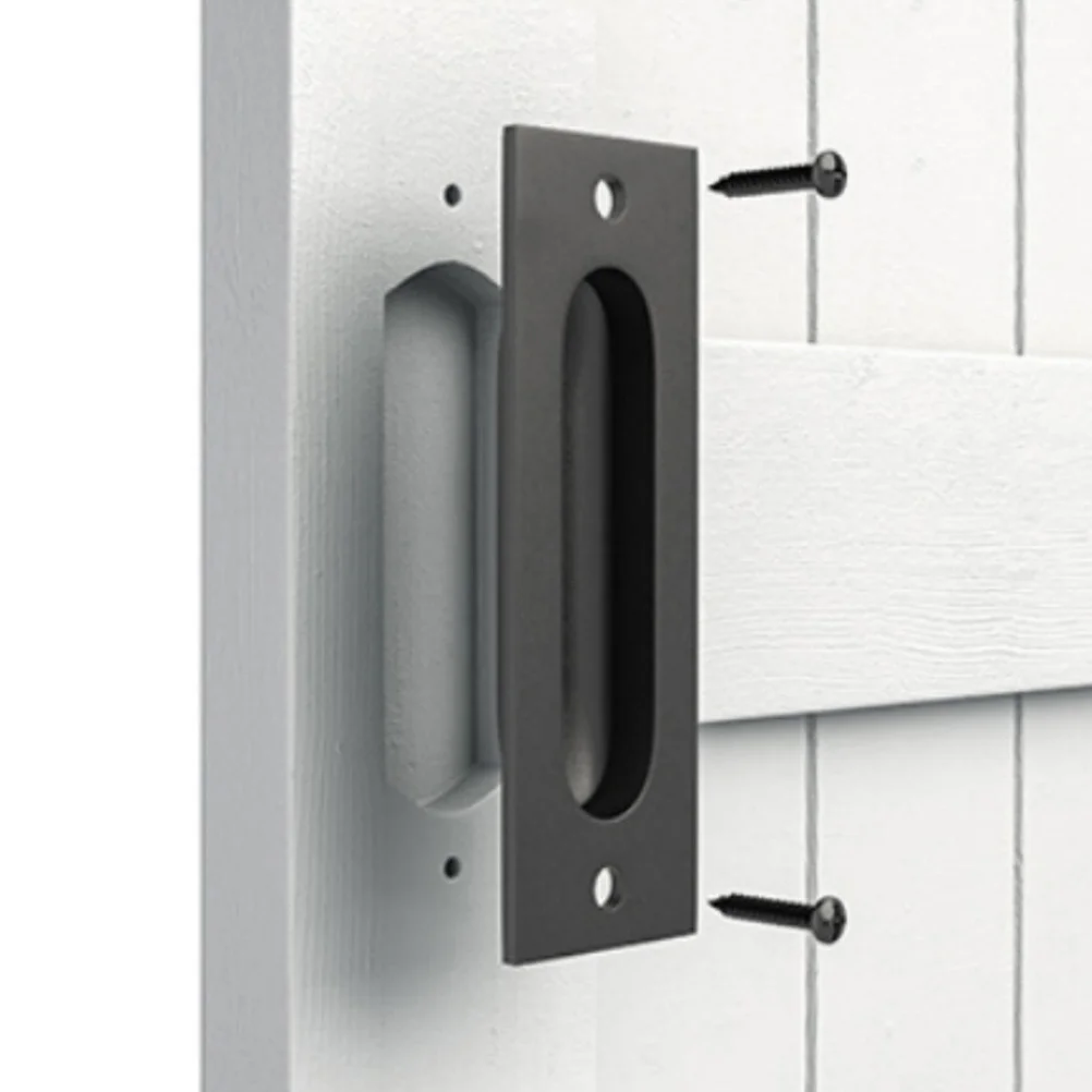 

2 Sets Square Dark Handle Door Passage Handles Cabinets Barn 201 Stainless Steel