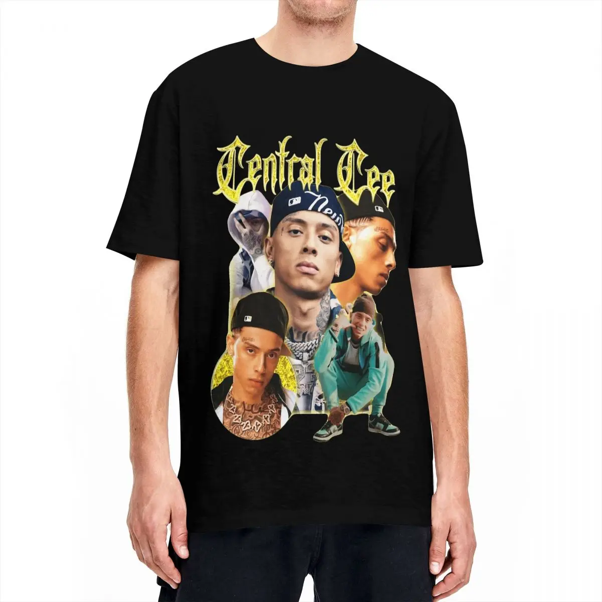 Hip Hop Central Cee T Shirt Men's Cotton Short Sleeve Y2K O-neck Top Tee