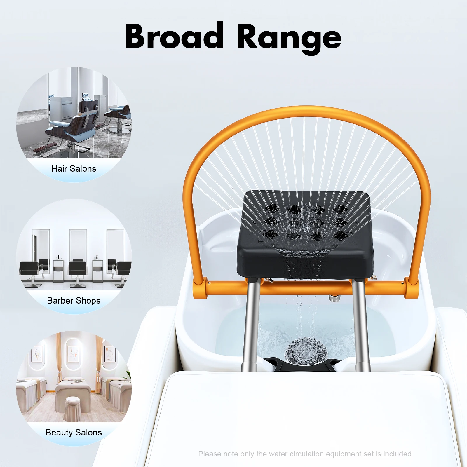 معدات حوض الشامبو الاحترافية لعلاج الرأس من سبائك الألومنيوم وإكسسوارات سرير الشامبو لمعدات رأس صالون التجميل