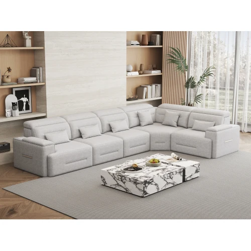 #Modular Sectional Sofa Set Power Recliner Sofa Bed Modern Design Eco-Friendly Polyester Fabric Durable
