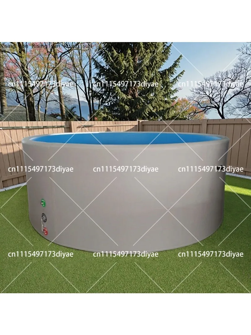 Summer Outdoor Large PVC Inflatable Swimming Pool for Adults Kids, Heavy Duty Family Kiddie Pool, Backyard Water Fun