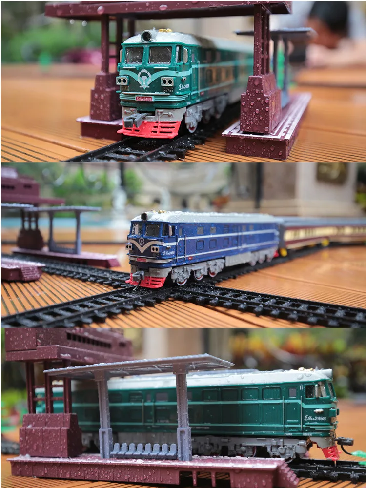 Simulation Dongfeng Train Head Aole Diesel Locomotive 4B Electric Track Train Collection Vehicle Toys