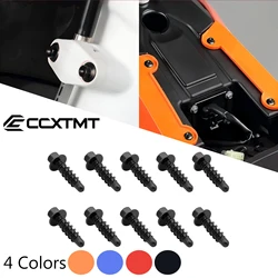 10Pcs CNC Aluminum Self Tapping Screw Bolts Kit For Husqvarna FE FC FX TE TC TX For KTM EXC EXCF XC XCF XCW SX SXF TPI 2004-2022