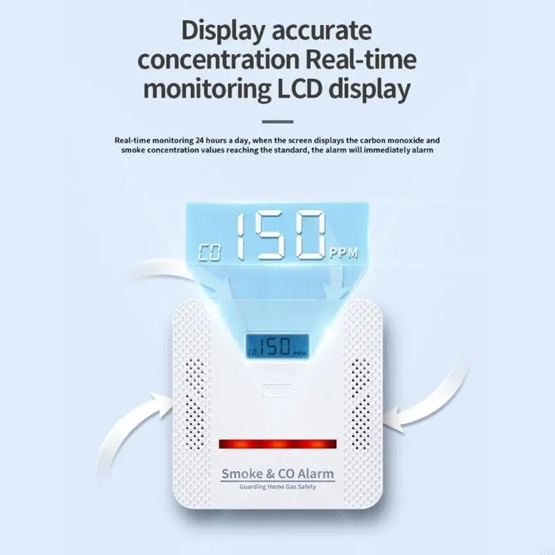 

Беспроводной детектор CO Detactor Монооксидный монитор Digital Display для гаражного транспортного средства 37JD