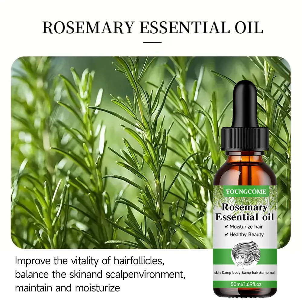Hair Growth Essential Oil Rosemary Mint Hair Strengthening Oil Nourishing Treatment For Split Ends Dry Organics Hair Care Oil