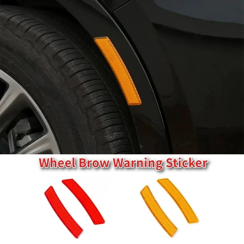 

Car Universal Wheel Brow Reflective Sticker for Tesla/SUV/sedan/off-road/MPV Wheel Front Bumper Body Warning Patch Accessories