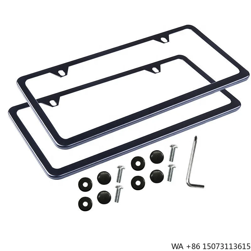 Custom Logo Stainless Steel Aluminum Blank Metal Car License Plate Frame