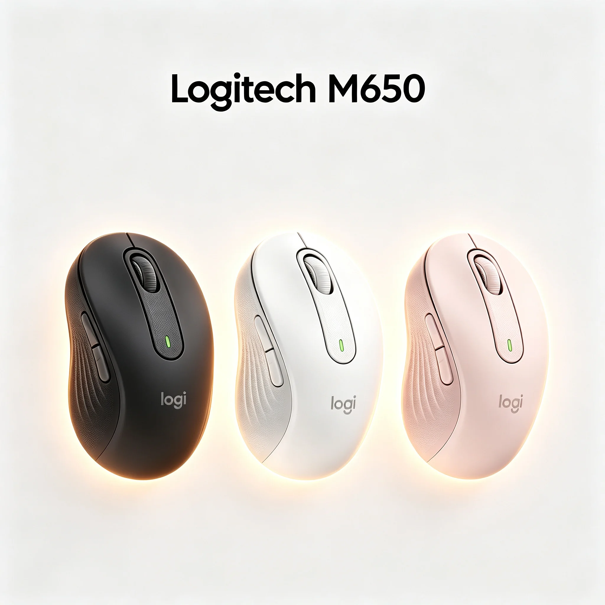 Logitech Signature M650 Bluetooth Wireless Office Mouse Multi Pairing Function Switch Devices Easily SmartWheel Scrolling Rubber