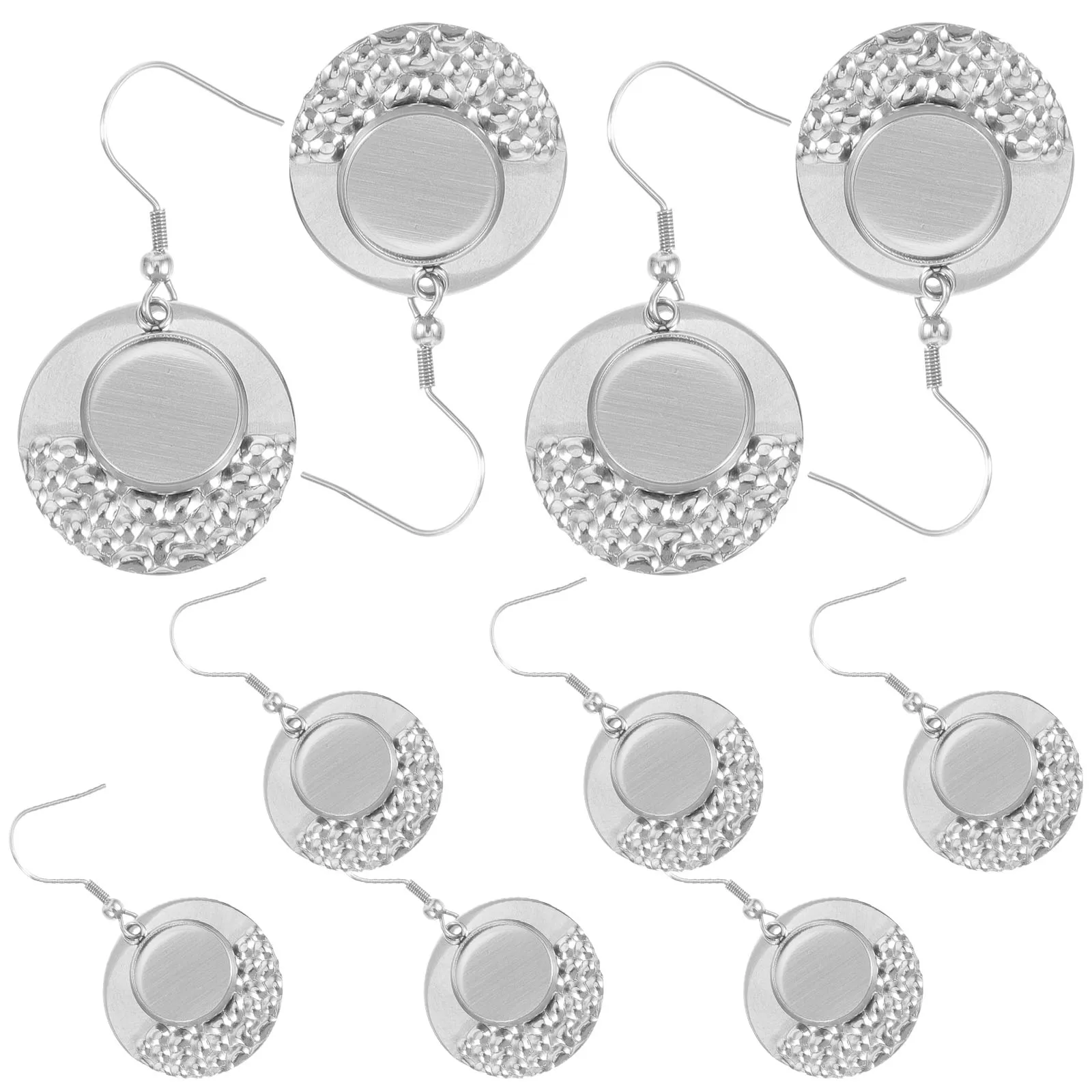 

10 Pcs Stainless Steel Earring Hooks Bezel Blank Brackets For Jewelry Making Lightweight Compact Durable DIY Parts Pendents