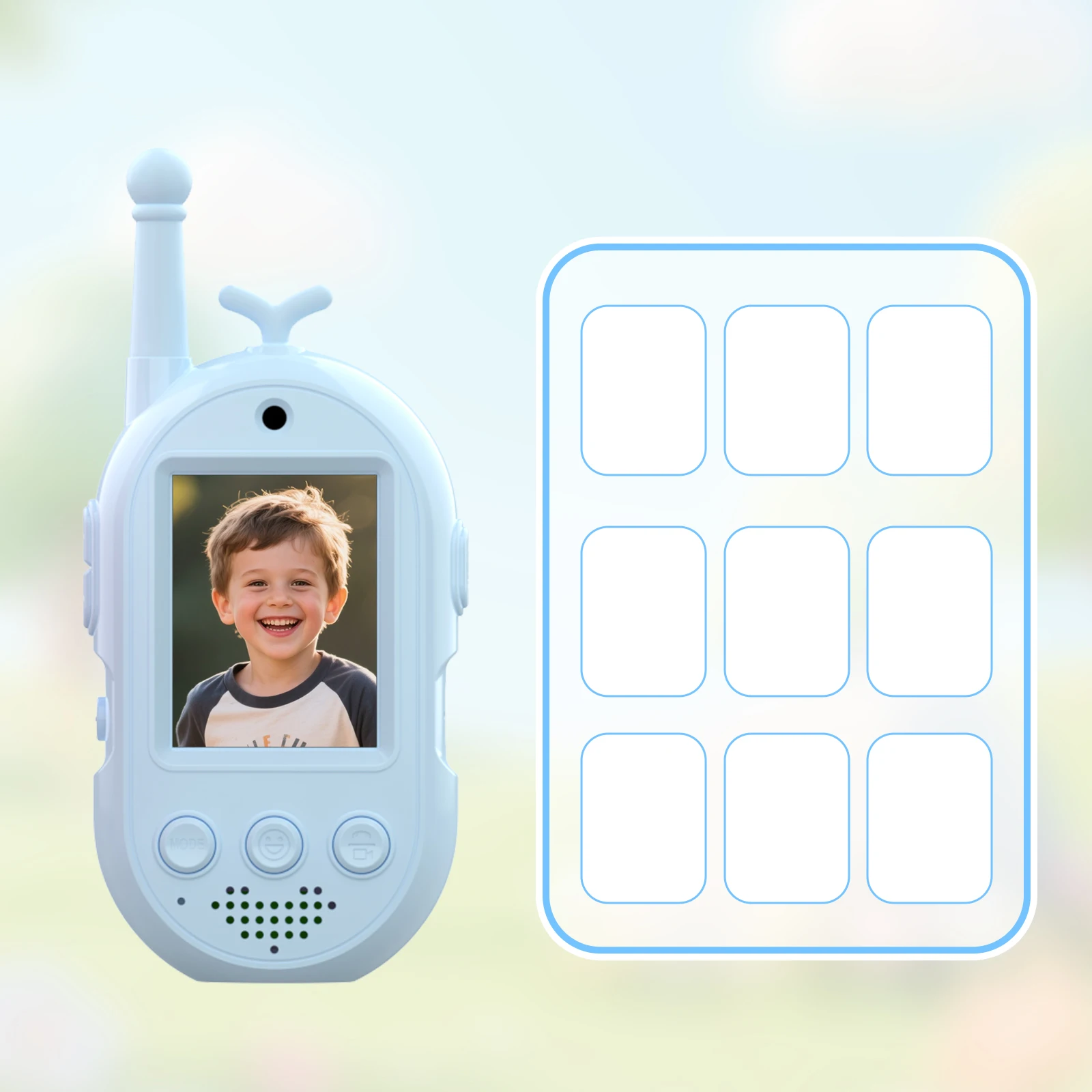 2 sztuki zabawek walkie-talkie dla dzieci, ładowalne zabawki dla maluchów z kamerą HD i zmieniaczem głosu, zabawki interkomowe o dużym zasięgu