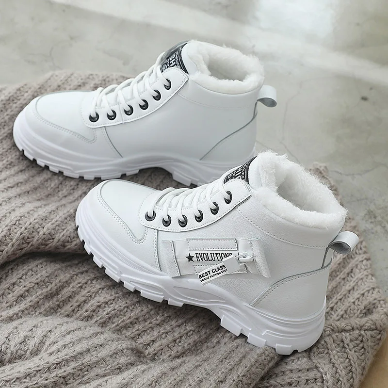 Women Boots Winter Fashion Chunky Sneakers Casual Plus Platform Boots Women Fashion Bottes Warm Plush Women Shoes Botas De Mujer