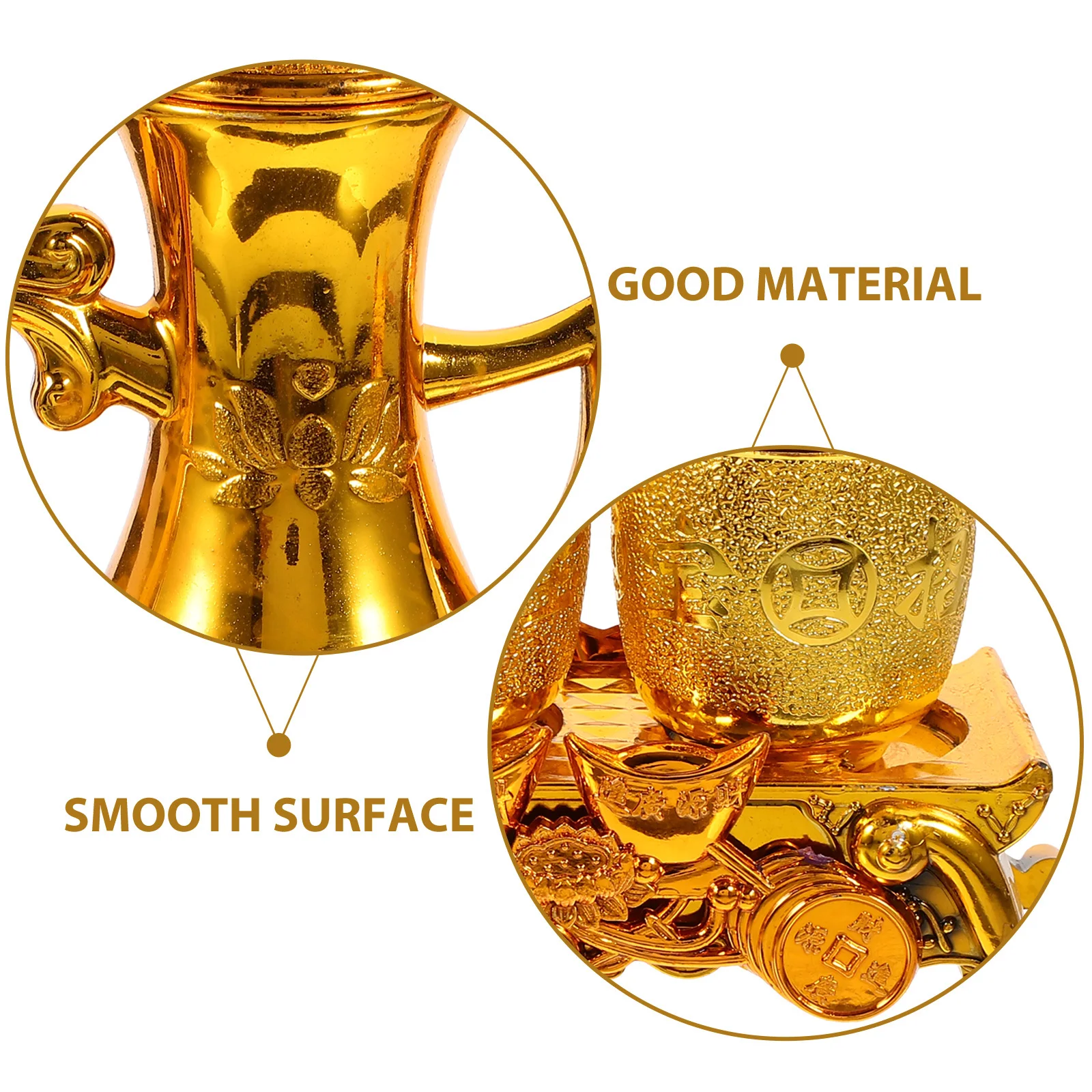 

1Set Offering Cup Wine Kettle Set Classic Retro Temple Worship Tea Pot Religious Ceremony Decorative Auspicious Offering