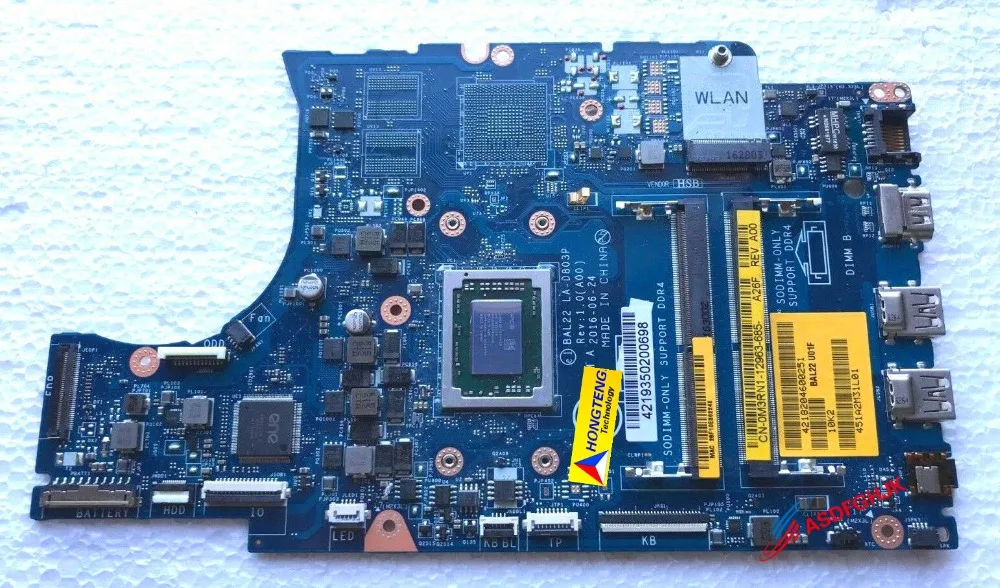 

Original FOR DELL INSPIRON 15 5565 P66F002 MOTHERBOARD A10-9600P Radeon LA-D803P All Tests OK