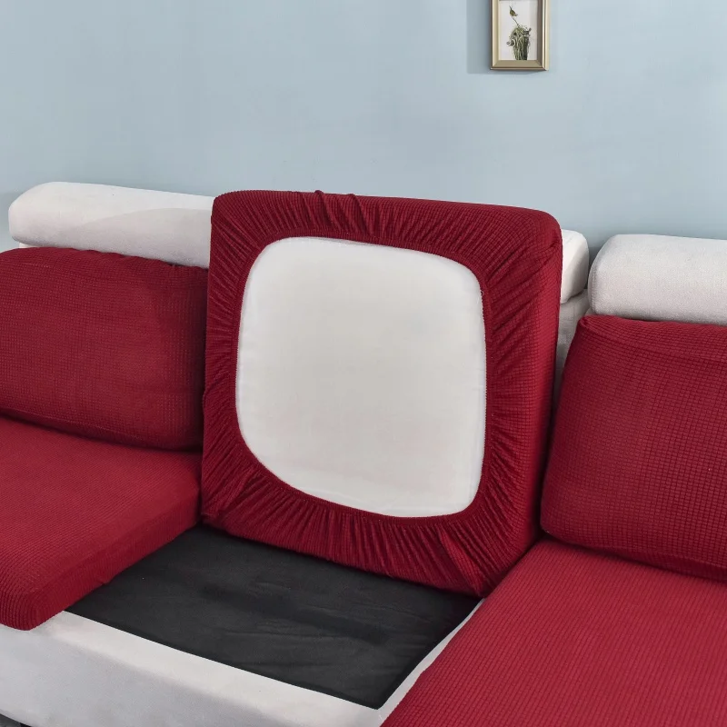 Verdickter, elastischer Sofabezug für das Wohnzimmer, einfarbiger Möbelschutz, Sofakissenbezug, abnehmbarer Sofabezug. – Detail 19