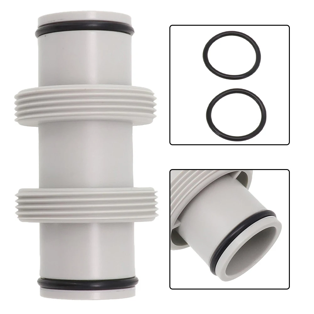 1pc Hose Adapter For Intex Split Hose Plunger Valve Pool Part 1.5in To 1.5in Straight Connector Tools Replacement Accessories