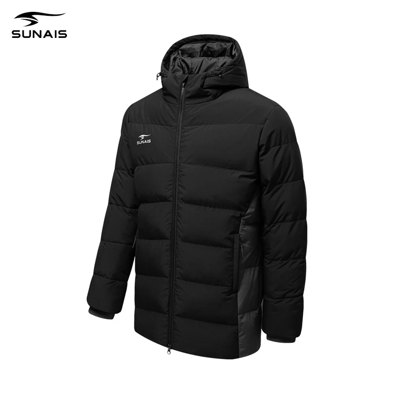 SUNAIS Winter Men's Cotton Jacket Hooded Short Warm Coat Training Sports Team Uniform Women Padded Outwear 730736