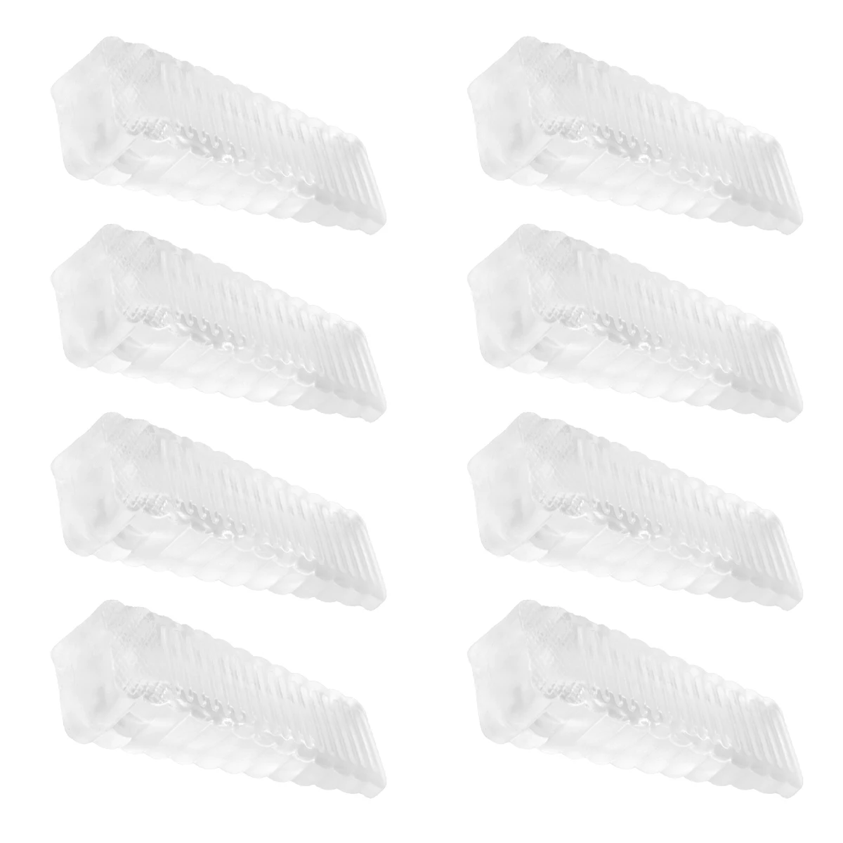 

8pcs Safety Stopper Transparent Child Plug Wedge Anti-collision Home Office Silicone Door Blocker Protect Kids Finger