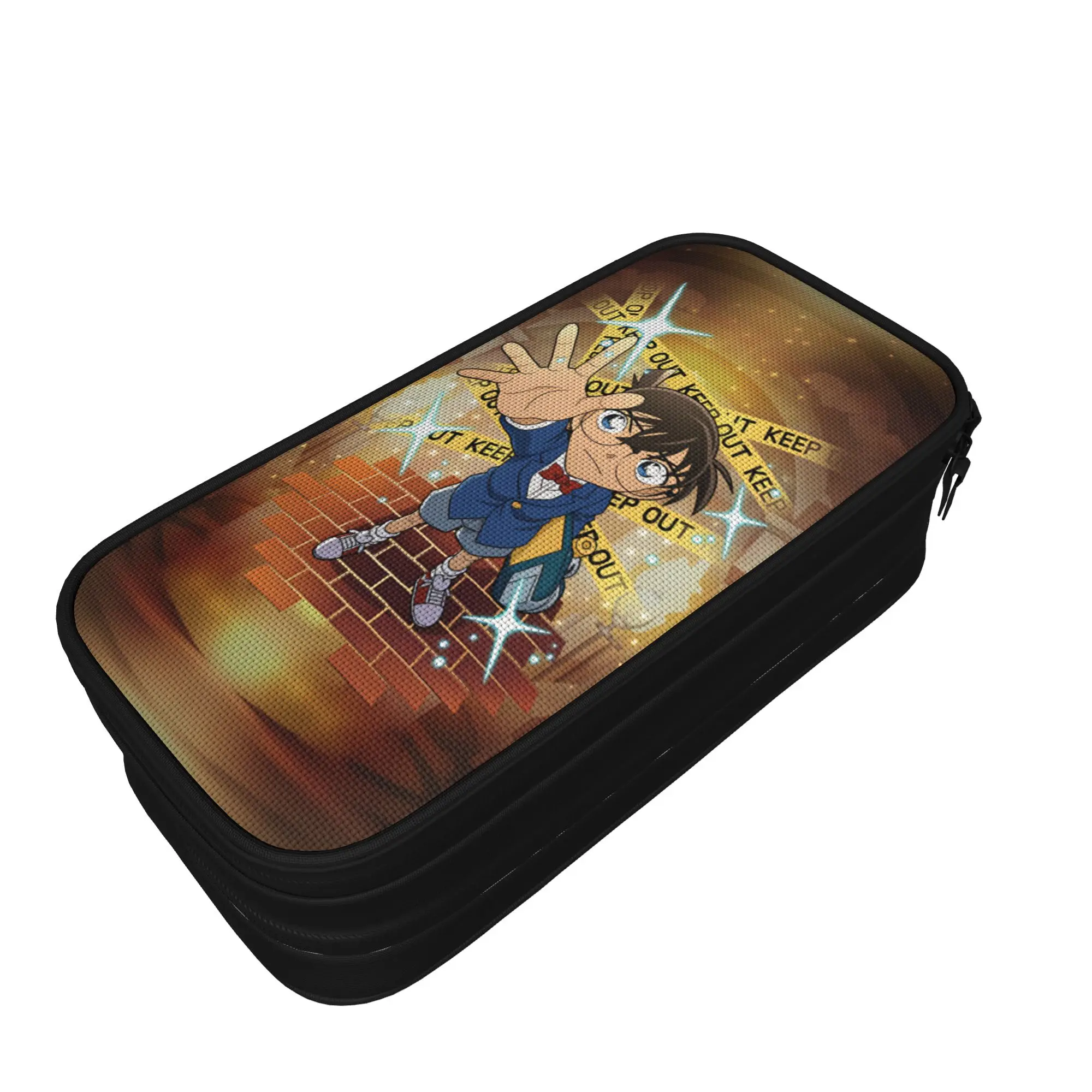 Detectives Conans Pencil Case  Zipper Pencil Bag Boy Girl Vintage College School Pencil Cases Stationery