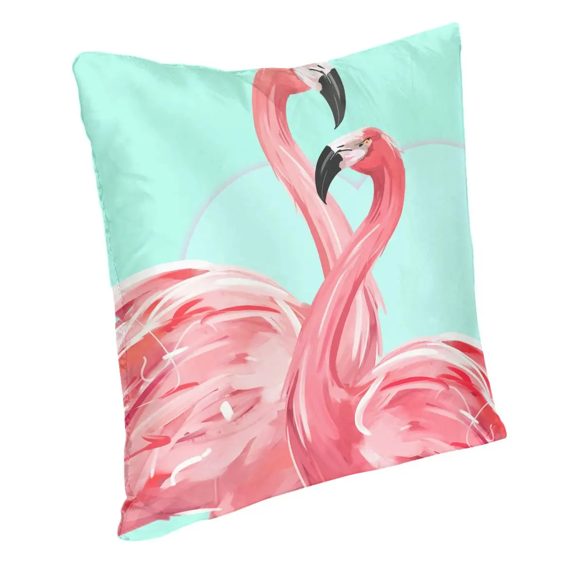 Flamingo Love Valentine's Day Pillowcase Double-sided Printing Polyester Cushion Cover Gift Pillow Case Cover Home 45*45cm