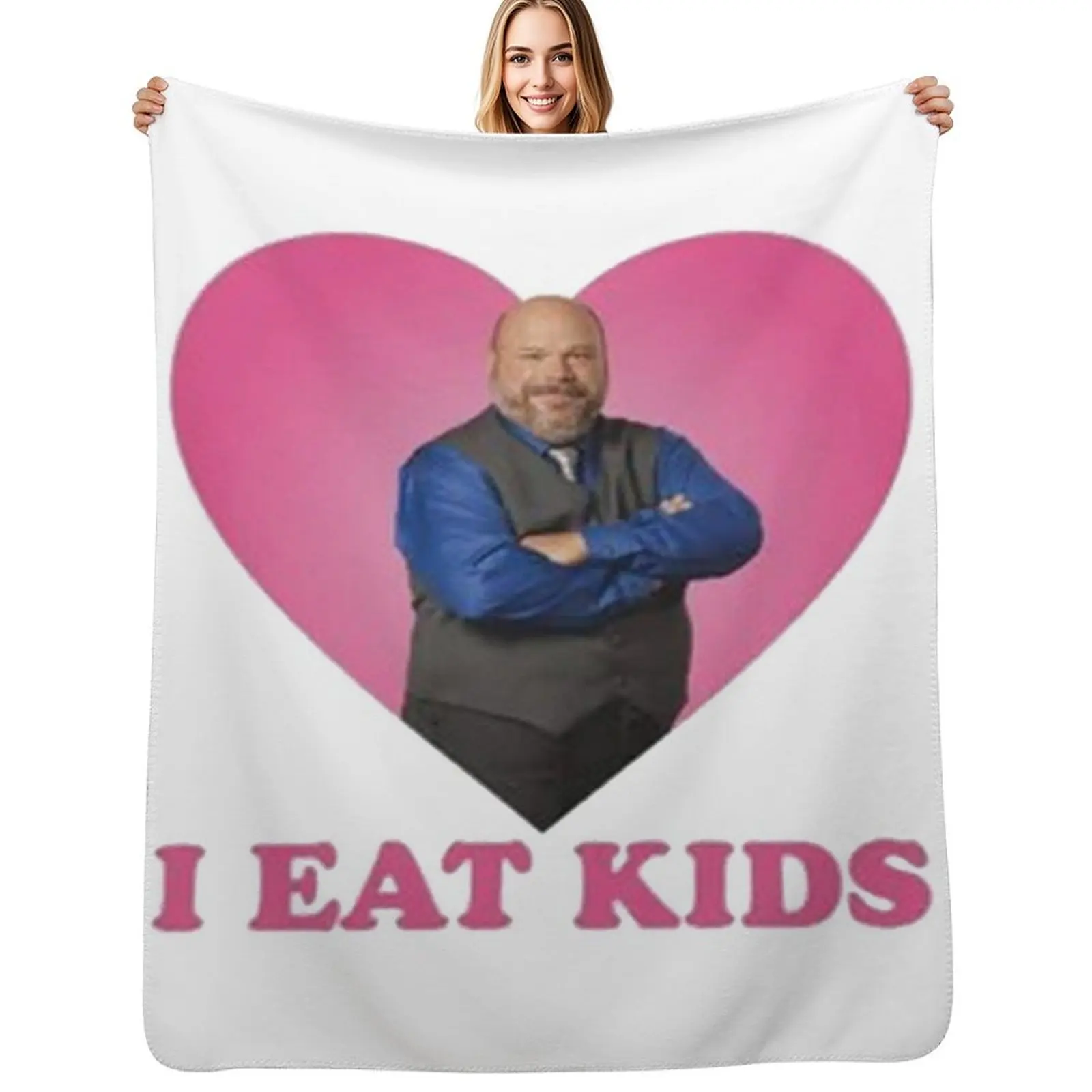i eat kids Bertram Throw Blanket Color Fast Cozy Throw Blanket