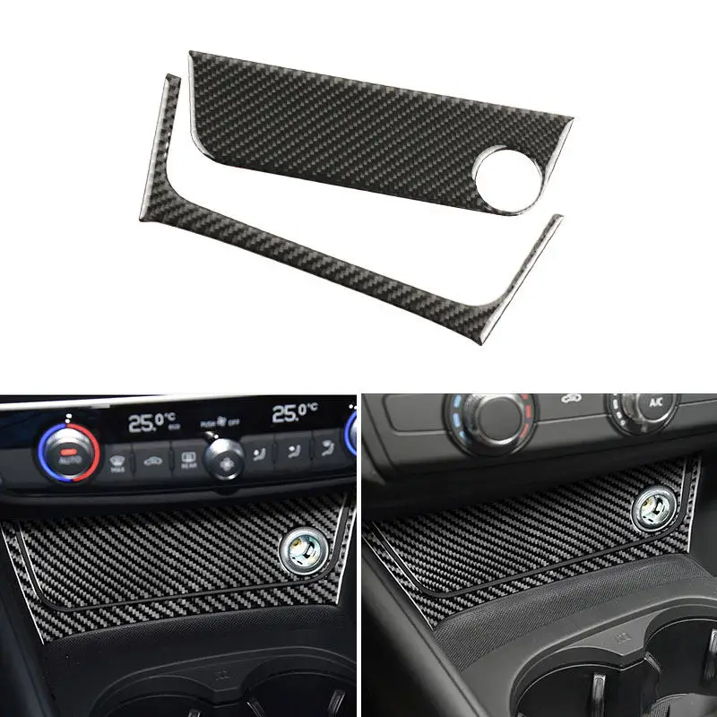 

Car Accessories Center Console Cigarette Lighter Panel Frame Trim For Audi A3 8V S3 RS3 2013-2019 Soft Carbon Fiber LHD/RHD