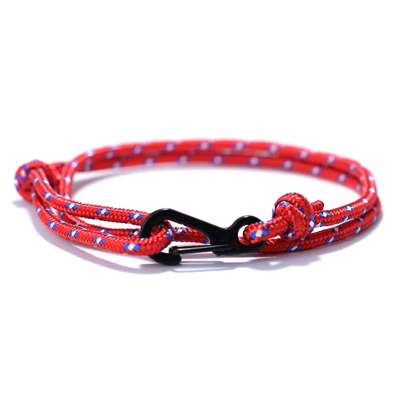 New Paracord Bracelet Men Handmade Macrame Braslet Adjustable Outdoor Camping Jewelry Gift Joias For Him Matching Rope Braclet